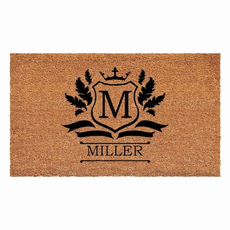 Calloway Mills Monogram Door Mat, Black, Natural, 24 in W x 36 in L 108242436M